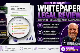 review crypto whitepaper for legal compliance and regulatory risks and token