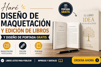realizo maquetacion y edicion de libros, ademas de diseno gratuito de portada