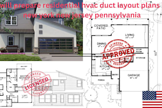prepare residential hvac duct layout plans in new york new jersey pennsylvania