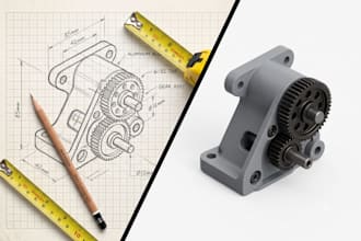 design custom 3d printable parts, gears, and prototypes from your idea