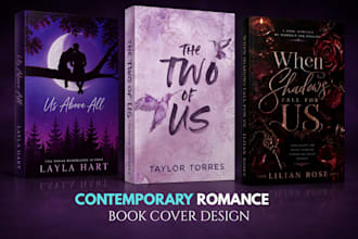 design contemporary romance book cover and romance book cover