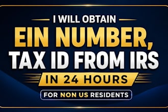 obtain ein number, tax id form irs in 24 hours for non US residents