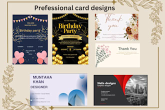 design business, birthday and thank you cards