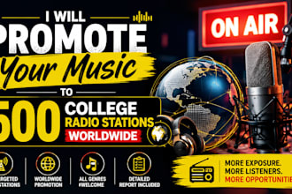 promote your music to 500 college radio stations worldwide