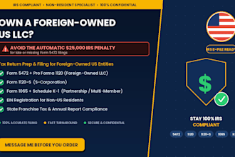 do usa tax return for foreign owned llc usa tax 5472 1065 1120 s corp