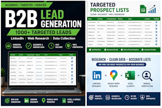 do b2b lead generation, data gathering and web research