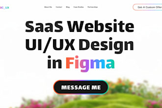 do landing page design in figma, website ui ux, dashboards