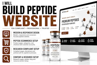 build peptide website research peptide ecommerce website woocommerce store shop