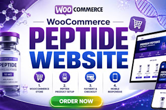 build a woocommerce peptide store with payment setup fda compliant research