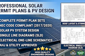 do solar permit plans, solar pv design, and single line diagram