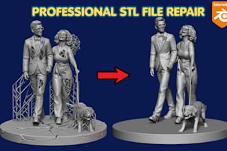 fix stl file 3d scan cleanup mesh repair modify 3mf optimize 3d model printing