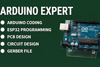 do pcb design, iot project, arduino or esp32 program and electronic engineering