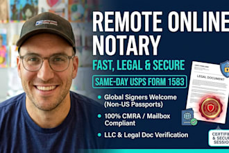 notarize usps form 1583 online for non us residents and companies