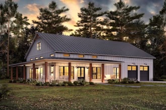 design 3d barndominium, farmhouse, shouse and facade in sketchup