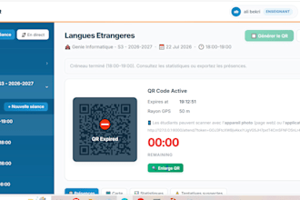 build a qr code attendance system with flutter and django