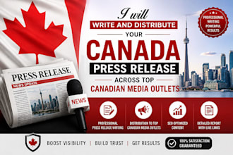 write and distribute your canada press release across top canadian media outlets