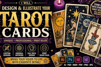 design custom oracle cards, affirmation cards, and tarot deck packaging
