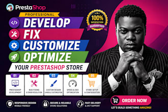 develop and design prestashop ecommerce store or optimize prestashop bug fixing