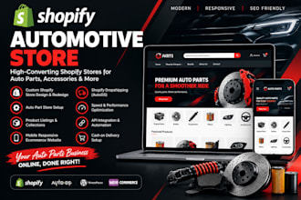 design shopify auto part store design car listing website automotive website
