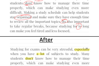 proofread and turn your notes into organised study notes