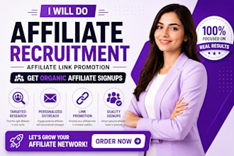 do affiliate recruitment affiliate link promotion get organic affiliate signup