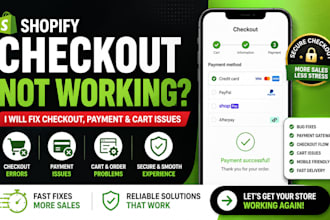 fix shopify checkout bugs, errors and payment issues
