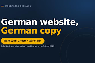 design and build your german wordpress website with native german copy