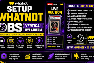 setup whatnot obs vertical live stream