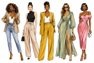 create fashion illustration fashion sketch fashion drawing clothing tech pack
