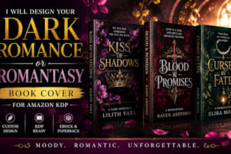 design your dark romance or romantasy book cover for amazon
