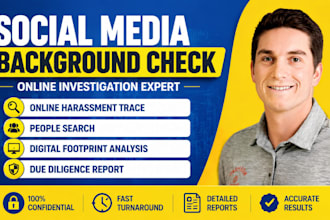 do osint social media investigation, background check and people search