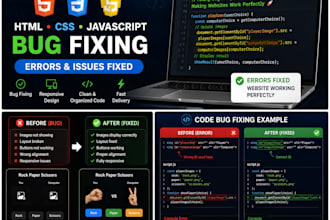 fix HTML CSS javascript bugs and error on your websites