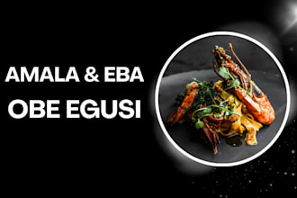 do amal and eba, semo obe egusi eran igbe odo iyan