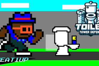make 8 bit pixel art posters and thumbnails