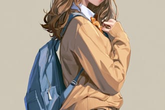 draw anime character art illustration for profile