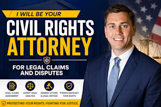 be your civil rights attorney for legal claims and disputes