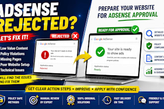 fix google adsense rejection, appeal adsense and prepare your site for approval