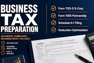 prepare form 1120s corporate and form 1065 business tax returns