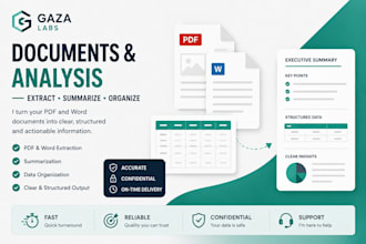 extract, summarize and organize your PDF and word documents