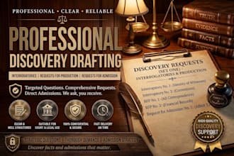 draft interrogatories, requests for production, and admissions