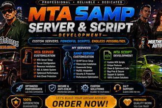create custom mta server, samp server and script for mta server