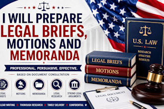 prepare legal briefs, motions and memoranda