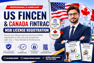 do your US fincen and canada fintrac msb license registration