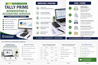 do bookkeeping, accounting and tally prime data entry