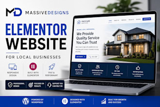 build elementor wordpress website design business website redesign website SEO