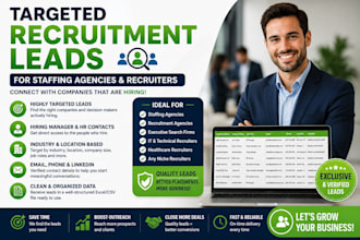 provide targeted recruitment leads for staffing agencies and recruiters