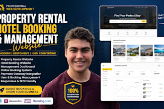 develop property rental website, hotel booking website and management website