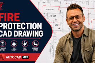 fire protection, fire cad, fire protection system drawing, autocad mep 2d design