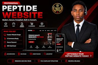 l build a professional fda compliant peptide biotech wordpress ecommerce website