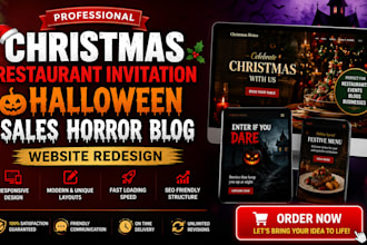 build christmas  restaurant  invitation sales horror blog halloween  redesign